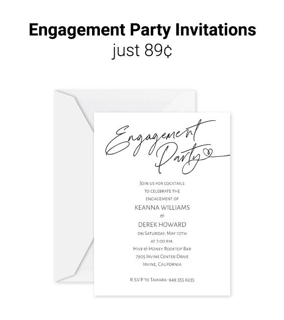 79¢ Engagement Party Invites