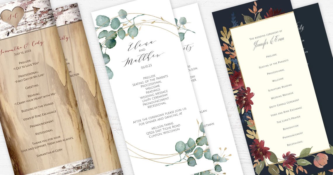 How To Write Your Wedding Program in 4 Easy Steps