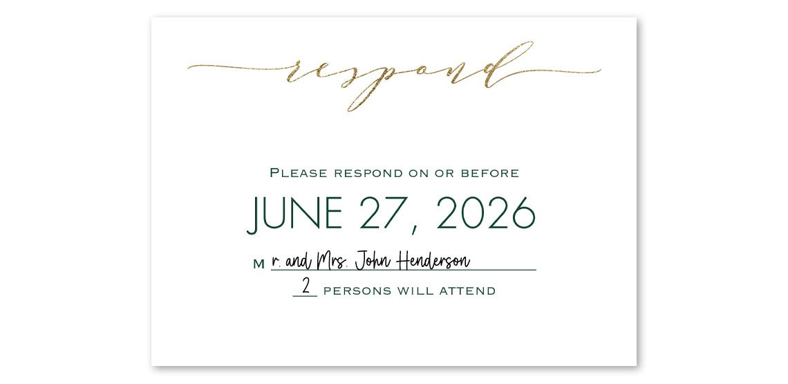 How to Fill Out a Wedding RSVP