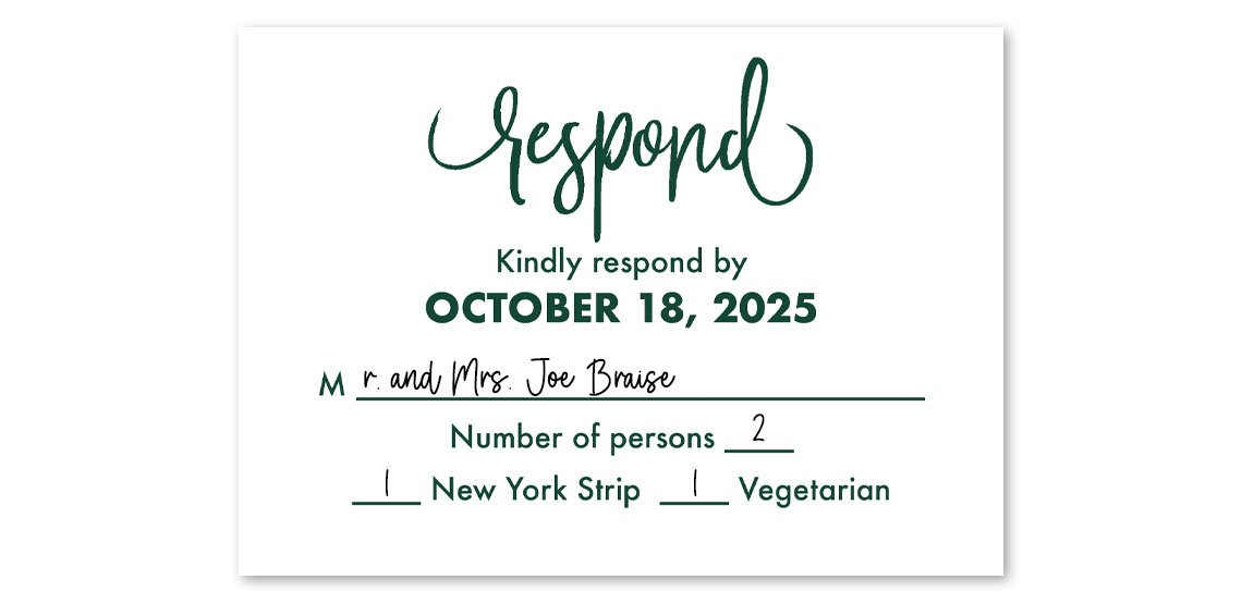 How to Fill Out a Wedding RSVP