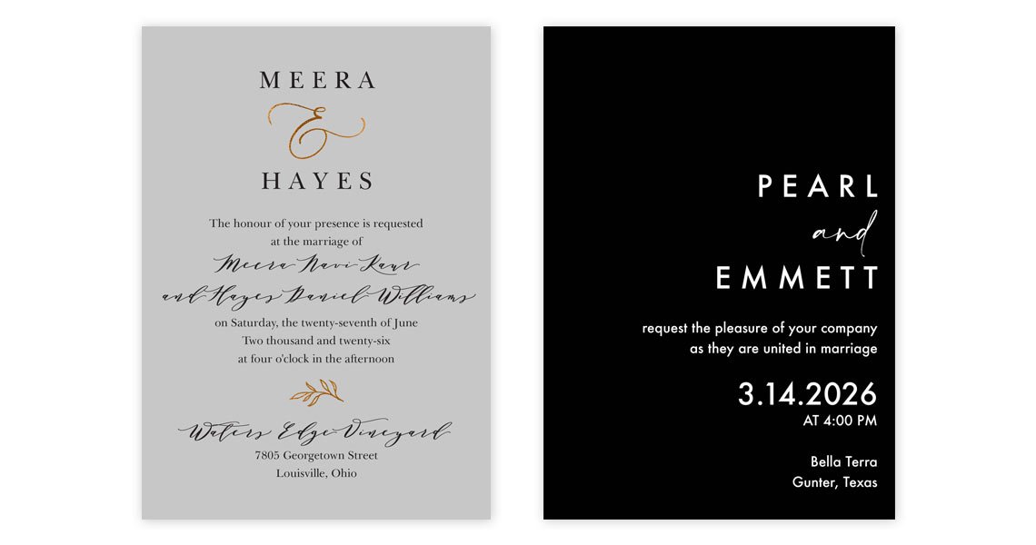 The Difference Between Formal and Informal Wedding Invitation Wording